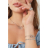 Schakelarmband hartjes - zilver - stainless steel