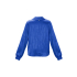 Satijnen blouse met print - blauw - maat m