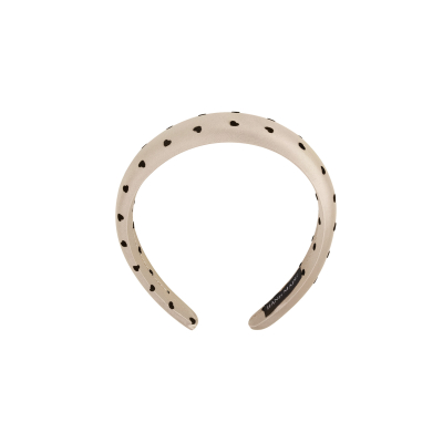 Haarband hartjes - beige