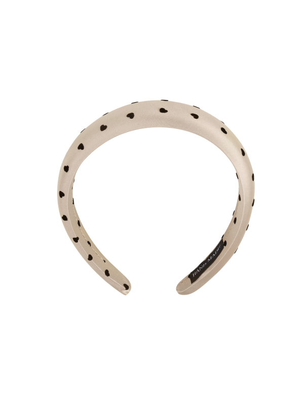 Haarband hartjes - beige