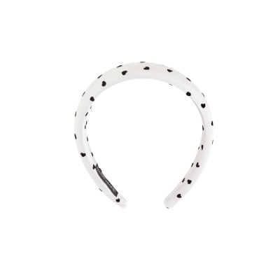 Haarband hartjes - wit