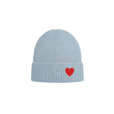 Muts met hart detail - blauw