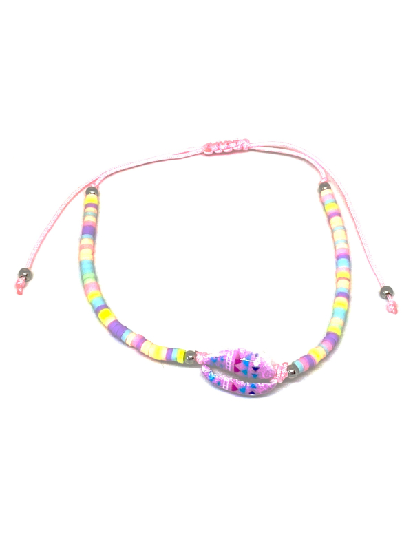Schelp armband - rainbow 