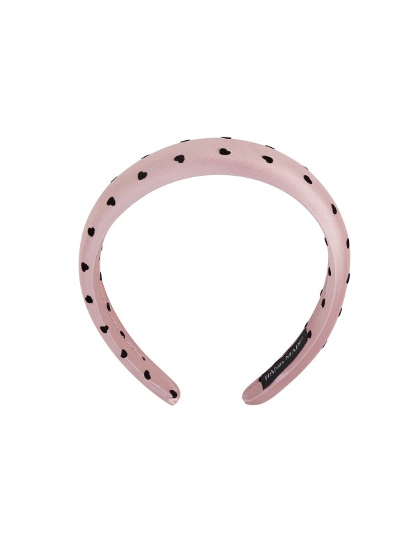 Haarband hartjes - roze
