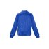 Satijnen blouse met print - blauw - maat s